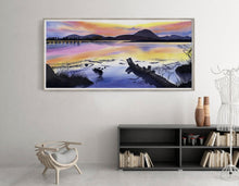 Carica l'immagine nel visualizzatore di Gallery, Acquerello Originale Pano Fuoco 03 - relaxart.it
